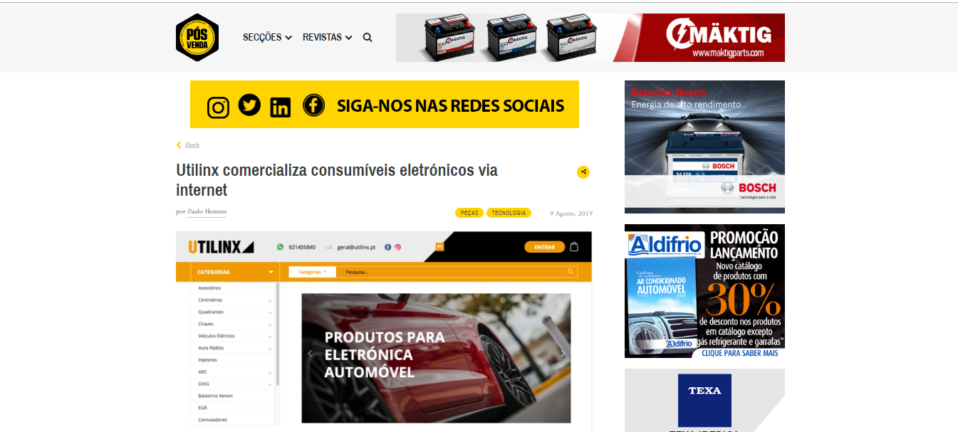 UTILINX na revista Pós-Venda